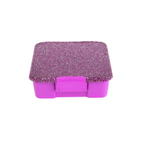 Montii Bento Style Lunchbox - Montii Bento Five - Magenta Glitter - Montii Glitter Lunchbox NZ