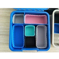 Little Lunchbox Co. Bento Cups Square Blue Little Lunchbox Co. Silicone Cases