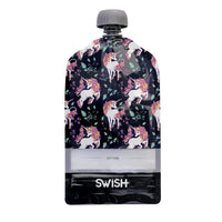 Unicorn theme pattern of Swish Reusable Food Pouches - Reusable Food Pouches NZ