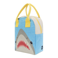 Fluf Organic Cotton Zip Lunch Bag Shark Fluf Lunchbag