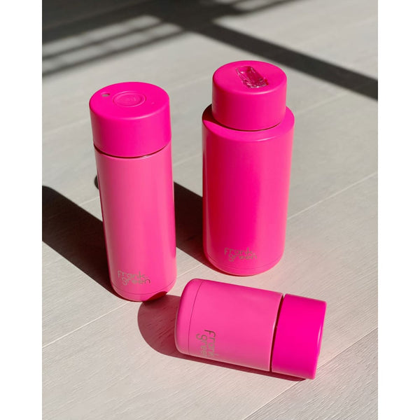 Frank Green Drink Bottle - 590ml - Neon Pink – Yum Yum Kids Store