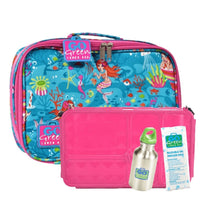 Go Green Lunchset Mermaid Paradise Pink Box Go Green lunchbox