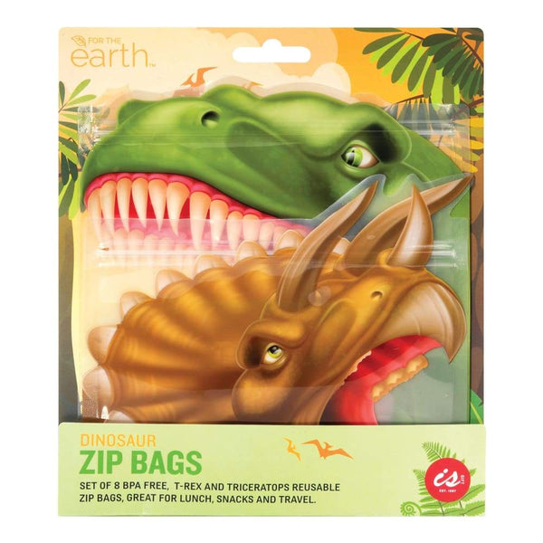 IS Gift Reusable Zip Lock Bags (Set of 8) - Dinosaurs IS Gift Reusable Bags