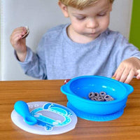 Marcus & Marcus Silicone Suction Bowl & Lid Blue Marcus & Marcus Silicone Bowl