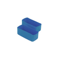 Medium Blue Silicone Bento Rectangle Cups 2 Pack for lunchboxes and baking Little Lunchbox Co. Silicone Cases