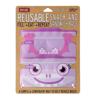 Russbe Reusable Sandwich / Snack Bags 4 pack Purple Monster Russbe Reusable Snack Bags