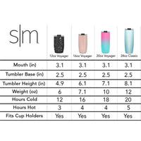Simple Modern 355ml Voyager Travel Mug with Clear Lid & Straw - Pacific Dream Simple Modern Tumbler