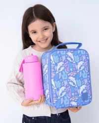 Large Insulated Lunch bag for Keeping Food Cool by Montii Co - Dolphin Dream