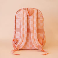 Fox and Fallow Peach Check Backpack - Fox & Fallow Backpacks NZ