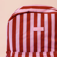 Fox & Fallow Burgundy Stripe Backpack - Fox and Fallow School Bags NZ