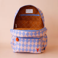 Kids Backpack - Blue Diamonds