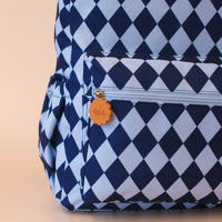 Kids Backpack - Navy Diamonds