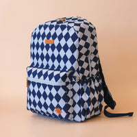 Kids Backpack - Navy Diamonds