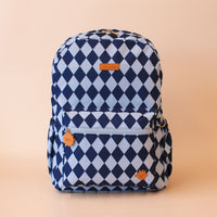 Kids Backpack - Navy Diamonds