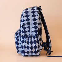 Kids Backpack - Navy Diamonds
