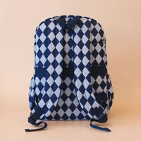 Kids Backpack - Navy Diamonds