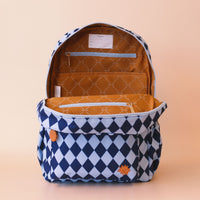Kids Backpack - Navy Diamonds