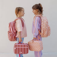 Fox & Fallow Burgundy Stripe Backpack - Fox and Fallow School Bags NZ