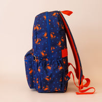 Fox and Fallow King Crabs Backpack for Kids from side on view