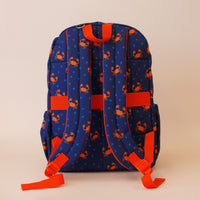Fox and Fallow King Crabs Backpack for Kids from the back view