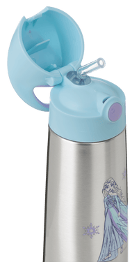 Children's water bottle with Elsa from Frozen on a white background
