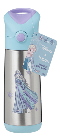 BBox Disney-themed water bottle with Elsa design on a white background