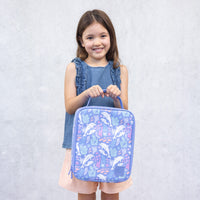 Large Insulated Lunch bag for Keeping Food Cool by Montii Co - Dolphin Dream
