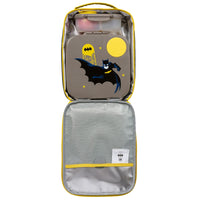 BBox Batman Flexi Insulated Lunchbag showed holding the Batman Large Lunchbox and Batman Snackbox - BBox NZ
