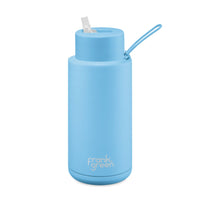 Frank Green Drink Bottle NZ - Sky 1 Litre (34oz) Frank Green Reusable Drink Bottle