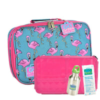 Go Green Lunchset - Flamingo - PINK Box Go Green Lunchbox NZ