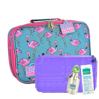 Go Green Lunchset - Flamingo - PURPLE Box Go Green lunchbox