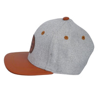 Grey Felt and Tan Cap - Midi Little Renegade Company Caps