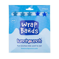 Lunch Punch Wrap Bands 5 Pack - Blue Lunch Punch Food Sticks