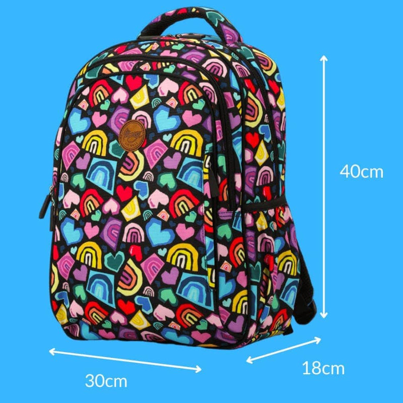 Midsize Kids Backpack - Love & Rainbow – Yum Yum Kids Store