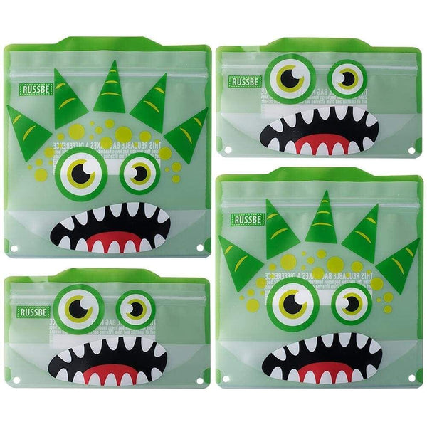 Russbe Reusable Sandwich / Snack Bags 4 pack Green Monster Russbe Reusable Snack Bags