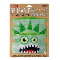 Russbe Reusable Sandwich / Snack Bags 4 pack Green Monster Default Russbe Reusable Snack Bags