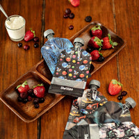 Swish Reusable Food Pouches - Swish Blue Animal Print Pack of Reusable Yoghurt Pouches NZ