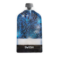 Swish Reusable Food Pouches - Swish Blue Animal Print Pack of Reusable Yoghurt Pouches NZ