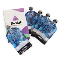 Swish Reusable Food Pouches - Swish Blue Animal Print Pack of Reusable Yoghurt Pouches NZ