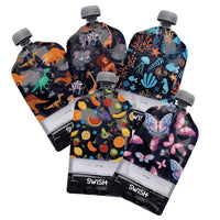 Pack of five of the Swish Reusable Food Pouches - Swish NZ