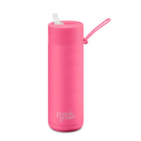 Frank Green Drink Bottle NZ - Neon Pink - 20oz Frank Green Reusable Drink Bottle