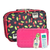 Go Green Lunchset Cherries Pink Box Go Green lunchbox