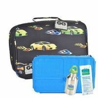 Go Green Lunchset Fast Flames BLUE Box Go Green lunchbox