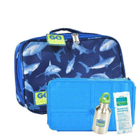 Go Green Lunchset Shark Frenzy Blue Box Go Green lunchbox