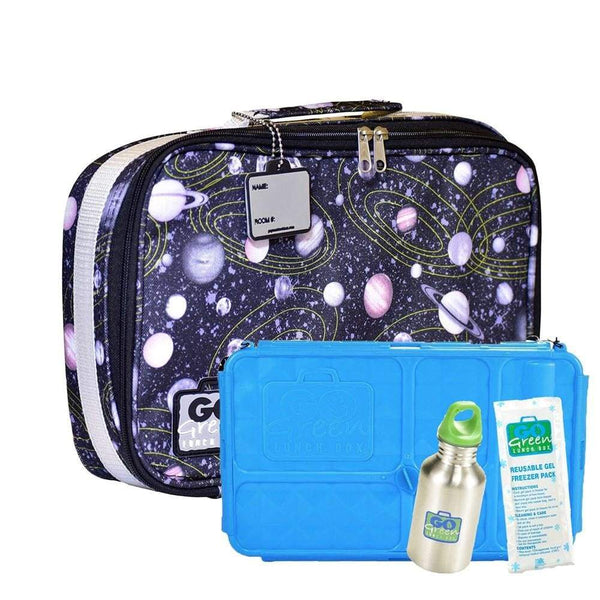 Go Green Lunchset Space Case Blue Box Go Green lunchbox