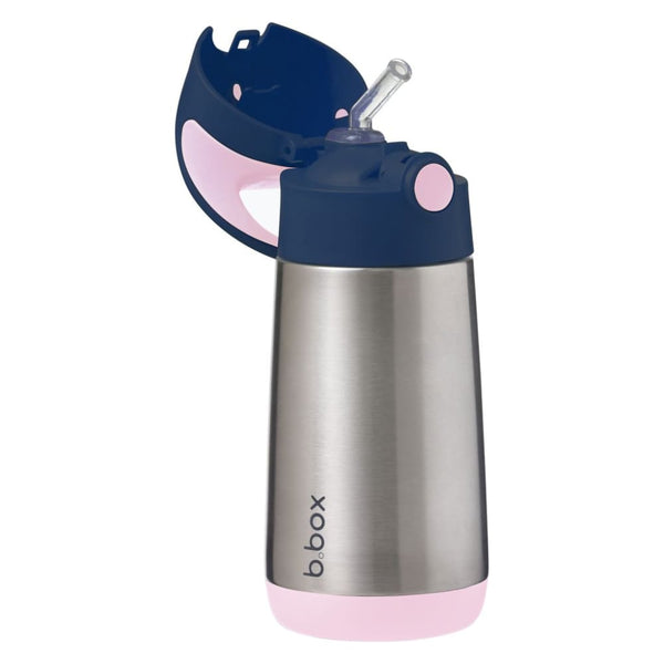 B.Box Insulated Drink Bottle Indigo Rose B.Box Stainless Steel Water Bottle