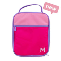 Montii Co Insulated Lunchbag Large Pink Colour Block Montii Insulated Bag
