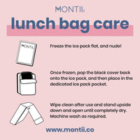 Montii Co Insulated Lunchbag Large Pink Colour Block Montii Insulated Bag