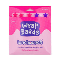 Lunch Punch Wrap Bands 5 Pack - Pink Lunch Punch Food Sticks