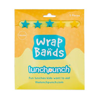 Lunch Punch Wrap Bands 5 Pack - Yellow Lunch Punch Food Sticks